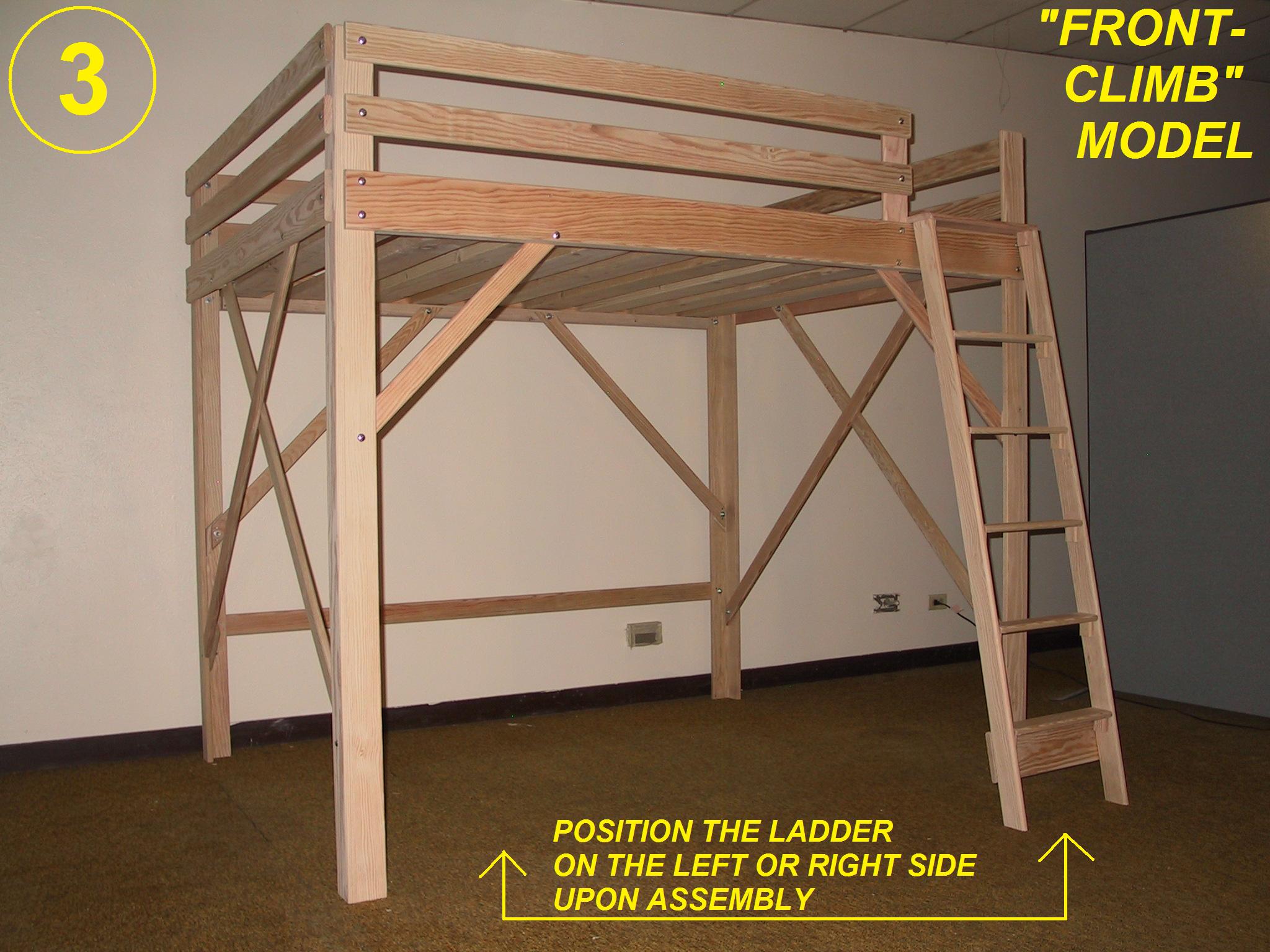 Loft Bed, Twin, Full, Queen, King &amp; Extra Long Loft Beds, Bunk Bed